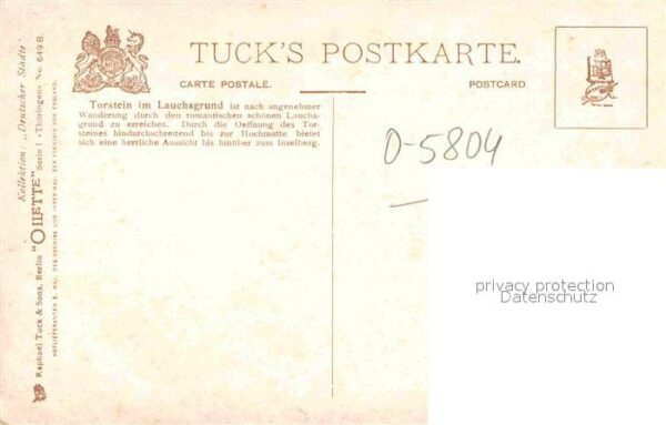 Verlag Tucks Oilette Nr. 649 B Friedrichroda Torstein Lauchagrun – Bild 2