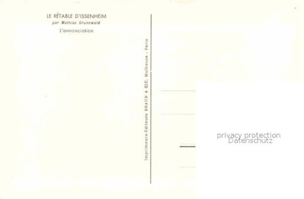 Kuenstlerkarte Mathias Grunewald L'Annonciation Retabl – Bild 2