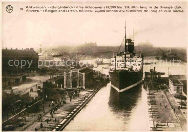 Dampfer Oceanliner Belgenland Antwerpen
