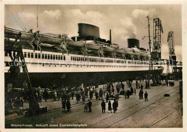 Dampfer Oceanliner Bremerhaven Ankunft Expressdampfer