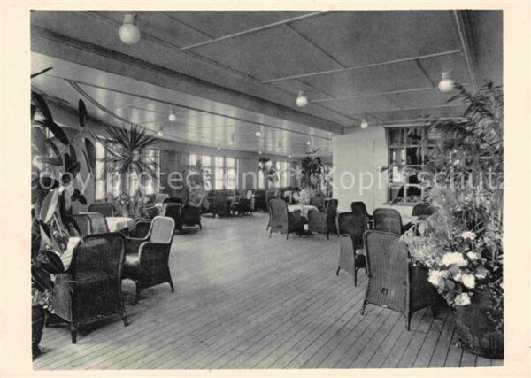 Dampfer Oceanliner Europa Norddeutscher Lloyd Wintergarten
