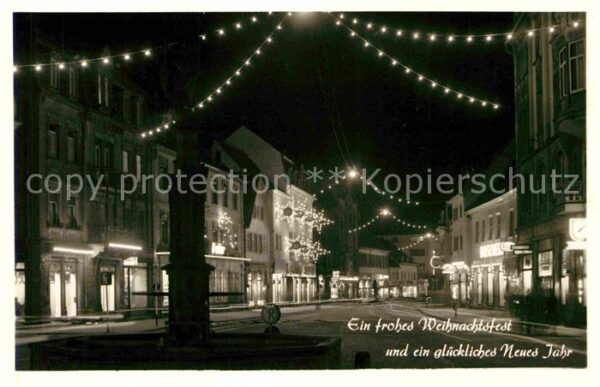 Weihnachten Neues Jahr Offenburg Nachtaufnahme