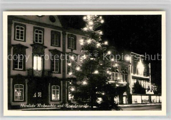 Weihnachten Neujahr Weihnachtsbaum Nachtaufnahme