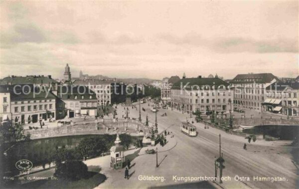 Goeteborg Kungsportsbron och Östra Hamngatan