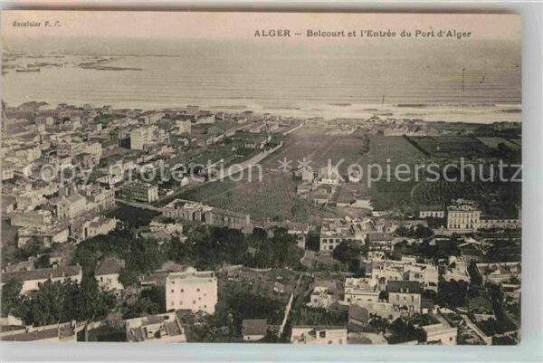 Alger Algerien Belcourt et l'Entree du Port d_Alger