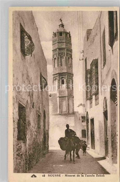 SOUSSE  Tunesie Minaret de la Zaouia Zakak