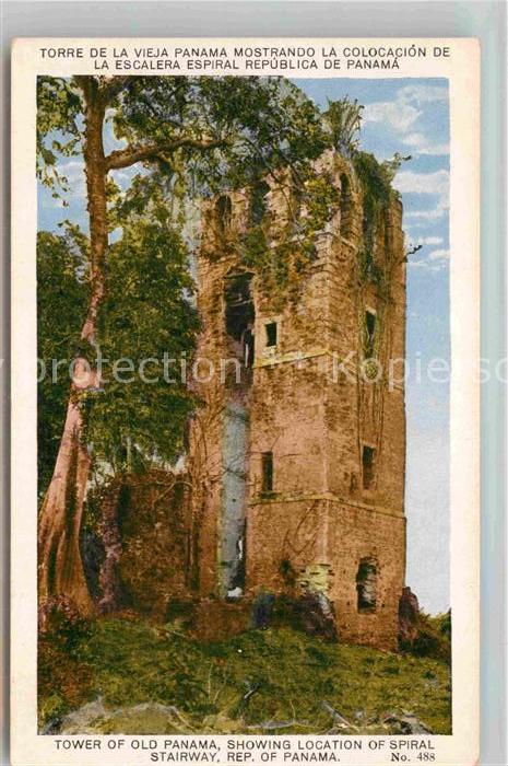 Panama Tower of Old Panama Showing location of