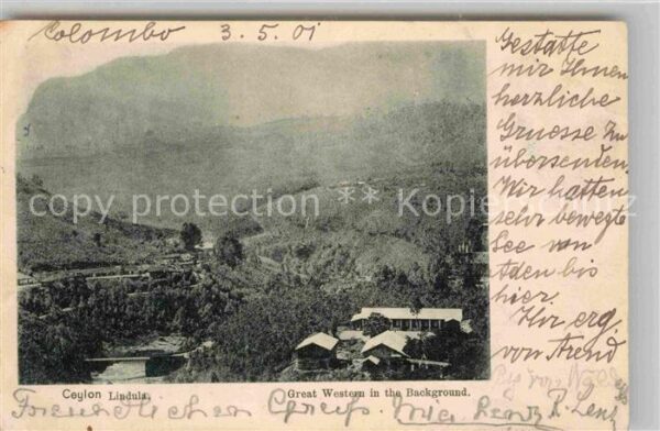 Ceylon Sri Lanka Lindula Great Western in the Background
