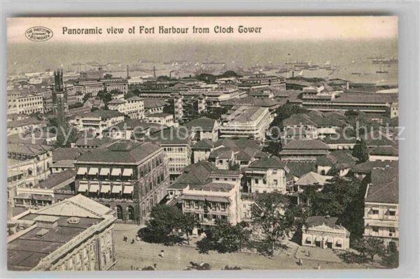 Bombay Mumbai Panoramic view of Fort Harbour from Clo