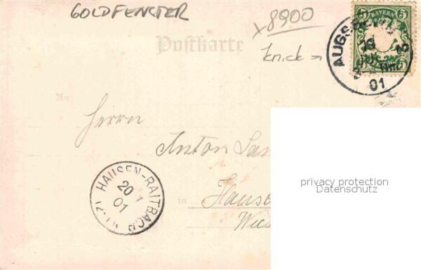 Goldfensterkarte Nr. 399 Augsburg St. Ulrichskirche – Bild 2