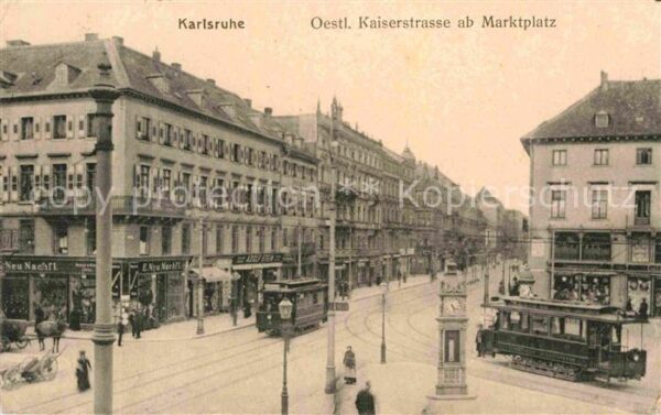 Strassenbahn Karlsruhe Östliche Kaiserstrasse Marktp