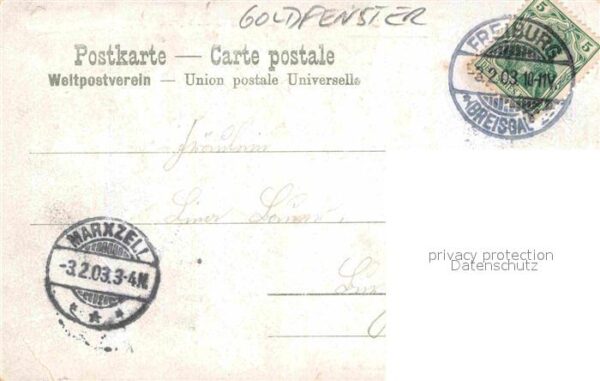 Goldfensterkarte Nr. 1885 Freiburg im Breisgau Münster – Bild 2