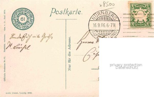 Ausstellung Bayr Landes Nuernberg 1906 Kunstgewerbehaus – Bild 2