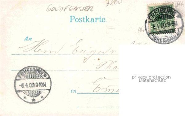 Goldfensterkarte Nr. 1959 Freiburg im Breisgau St. Johannisk – Bild 2