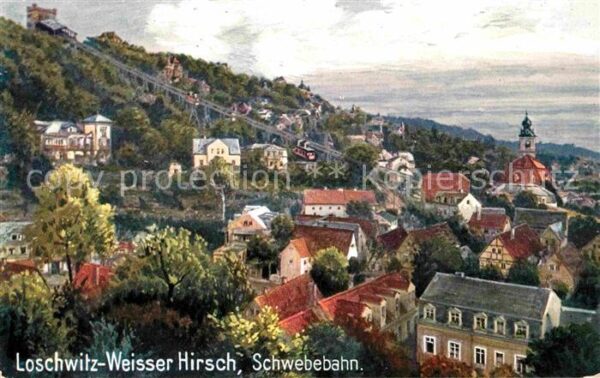 Verlag Wiedemann WIRO Nr. 1832 A Loschwitz Weisser Hirsch Schwebe