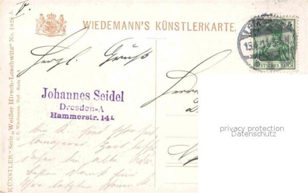 Verlag Wiedemann WIRO Nr. 1828 A Weisser Hirsch Dr. Lahmann's San – Bild 2