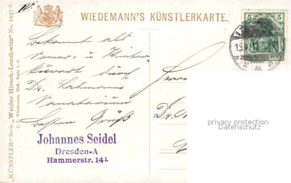 Verlag Wiedemann WIRO Nr. 1827 A Weisser Hirsch Loschwitz Totalan – Bild 2