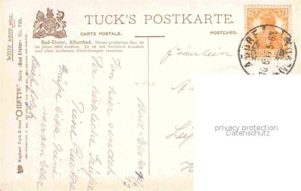 Verlag Tucks Oilette Nr. 735 Bad Elster Albertbad N. Beraud – Bild 2
