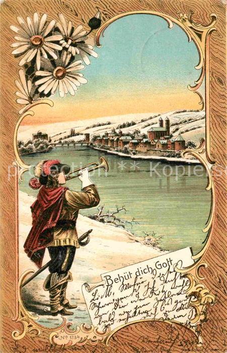 Trompeter Scheffel Litho Bad Säckingen