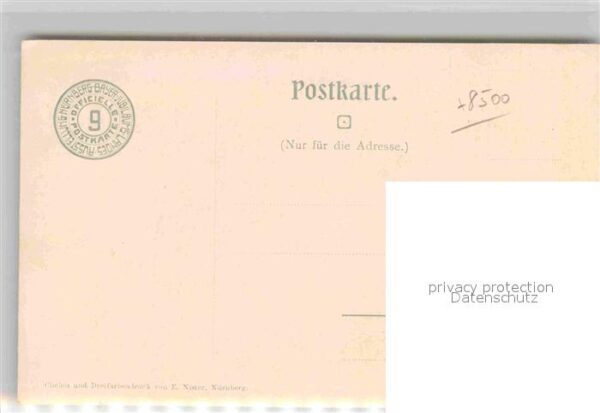 Ausstellung Bayr Landes Nuernberg 1906 Hauptportal Offizielle Postkarte Nr. 9 – Bild 2