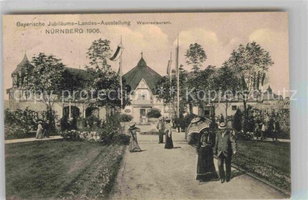 Ausstellung Bayr Landes Nuernberg 1906 Weinrestaurant