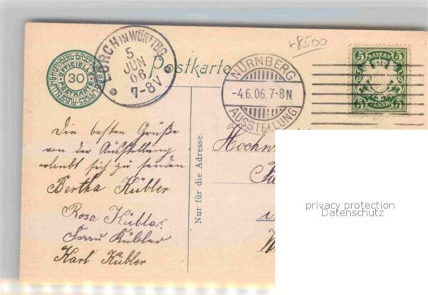 Ausstellung Bayr Landes Nuernberg 1906 Hauptrestaurant – Bild 2