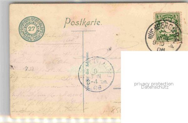 Ausstellung Bayr Landes Nuernberg 1906 Gebäude Staatliche Forstausstellung – Bild 2