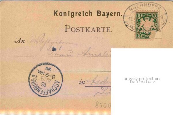 Ausstellung Bayr Landes Nuernberg 1896 Kunsthalle Industriegebäude Litho – Bild 2