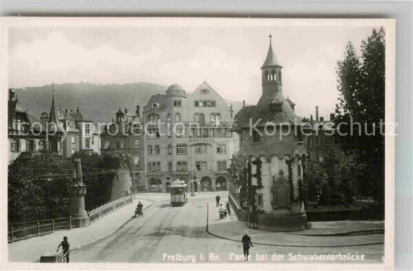 Strassenbahn Freiburg im Breisgau Schwabentorbrücke