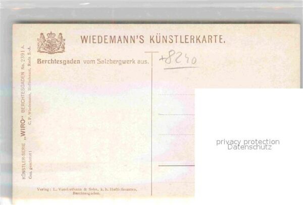 Verlag WIRO Wiedemann Nr. 2391 A Berchtesgaden vom Salzbergwek au – Bild 2