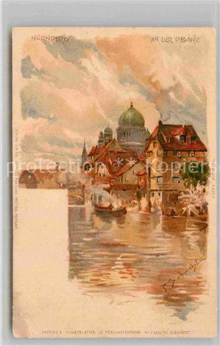 Schmohl P. Nürnberg An der Pegnitz Litho