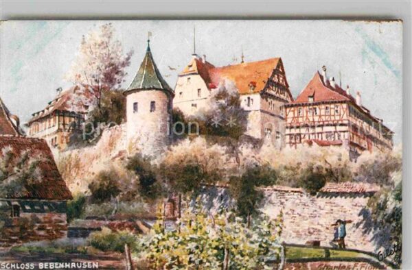Verlag Tucks Oilette Nr. 645 B Tübingen Schloss Bebenhausen Char