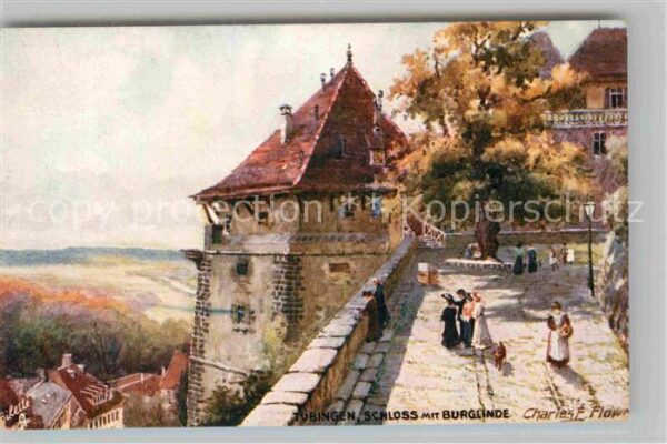 Verlag Tucks Oilette Nr. 645 B Tübingen Schloss Hohentübingen Bu
