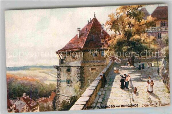Verlag Tucks Oilette Nr. 7689 Tübingen Schloss Hohentübingen Bur