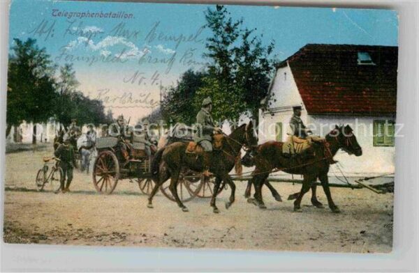 Militaria Telegraphie Telegraphenbataillon WK1