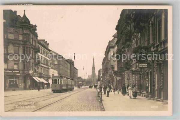 Strassenbahn Karlsruhe Kaiserstrasse Musikhaus W. Ha
