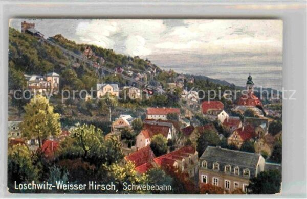 Verlag Wiedemann WIRO Nr. 1832 A Loschwitz Weisser Hirsch Schwebe