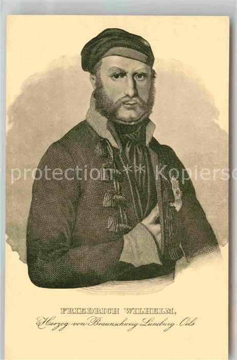 Adel Braunschweig Herzog Friedrich Wilhelm Kriegshilfe