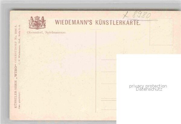 Verlag Wiedemann WIRO Nr. 2386 A Oberstdorf Spielmannsau – Bild 2
