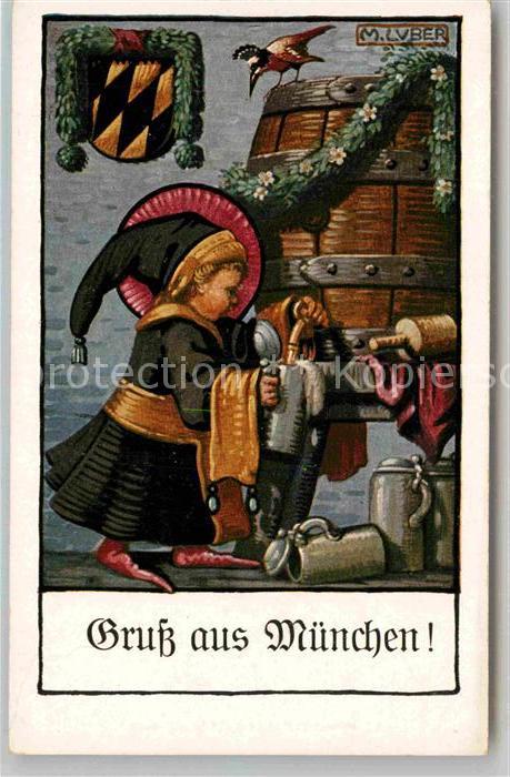 Luber Max Münchner Kindl München Bierfass Bierkrü