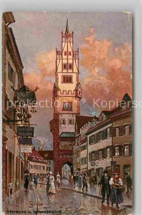Verlag Tucks Oilette Nr. 747 Freiburg im Breisgau Schwabentor J.