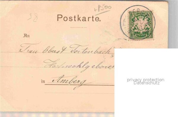 Schmohl P. Nürnberg Eingang zur Burg Litho – Bild 2