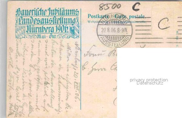 Ausstellung Bayr Landes Nuernberg 1906 Nürnberg Luginsland – Bild 2