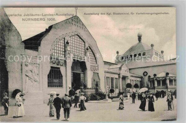 Ausstellung Bayr Landes Nuernberg 1906 Staatsministerium Verkehrsangelegenheit
