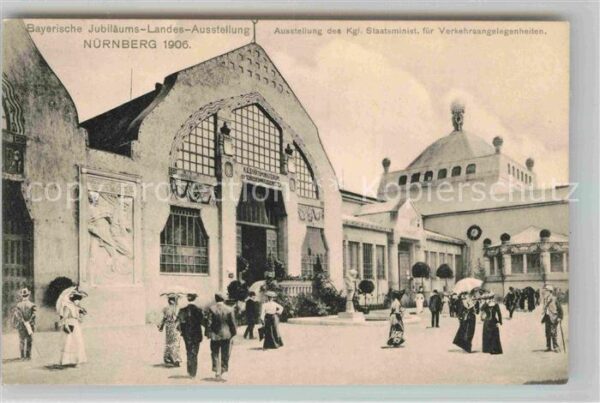Ausstellung Bayr Landes Nuernberg 1906 Staatsministerium Verkehrsangelegenheit