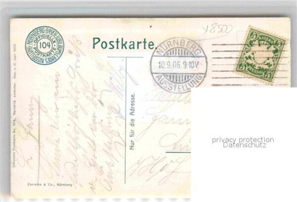 Ausstellung Bayr Landes Nuernberg 1906 Fontaine Huaptindustriegebäude – Bild 2