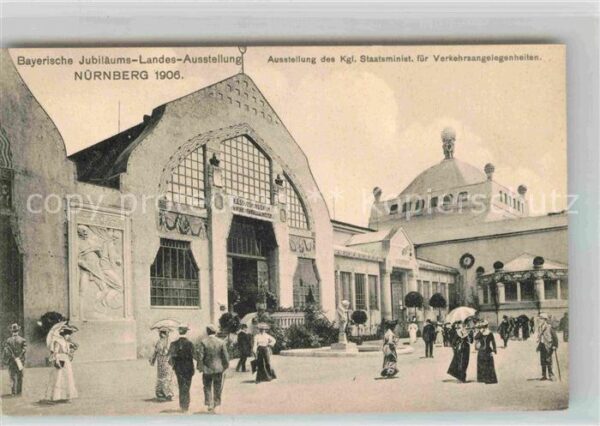 Ausstellung Bayr Landes Nuernberg 1906 Staatsministerium Verkehrsangelegenheit