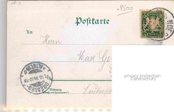 Ausstellung Bayr Landes Nuernberg 1896 Industriegebäude Kunsthalle Litho – Bild 2