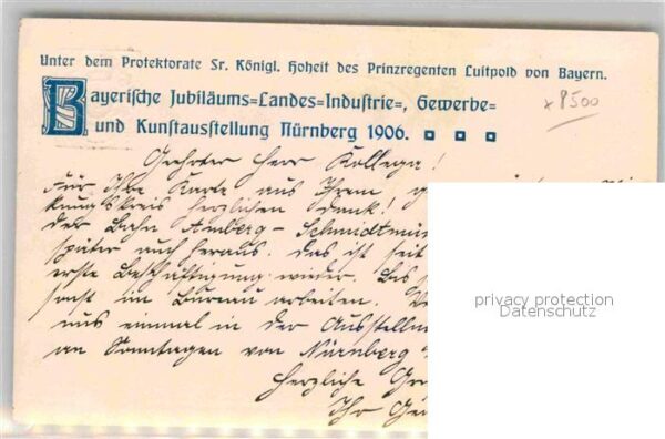 Ausstellung Bayr Landes Nuernberg 1906 – Bild 2