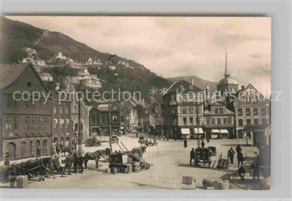 Bergen Norwegen Nedre Torvet